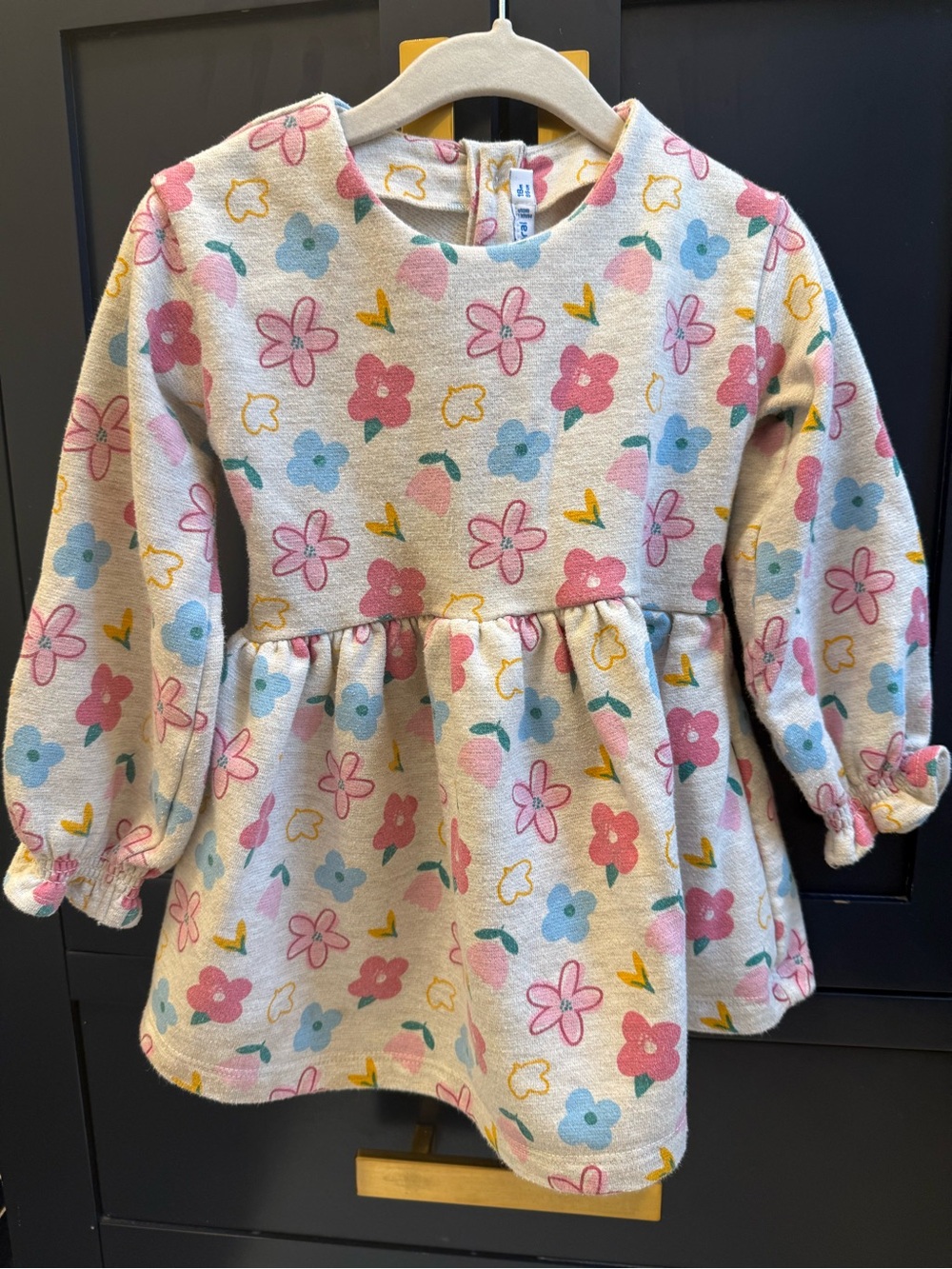 Mayoral Floral Long-Sleeve sweatshirt Dress - Pink & Blue